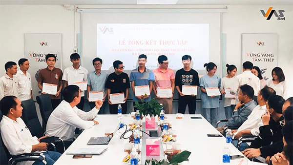 Lễ tổng kết khóa Thực tập tốt nghiệp tại Công ty TNHH MTV Thép VAS Nghi Sơn
