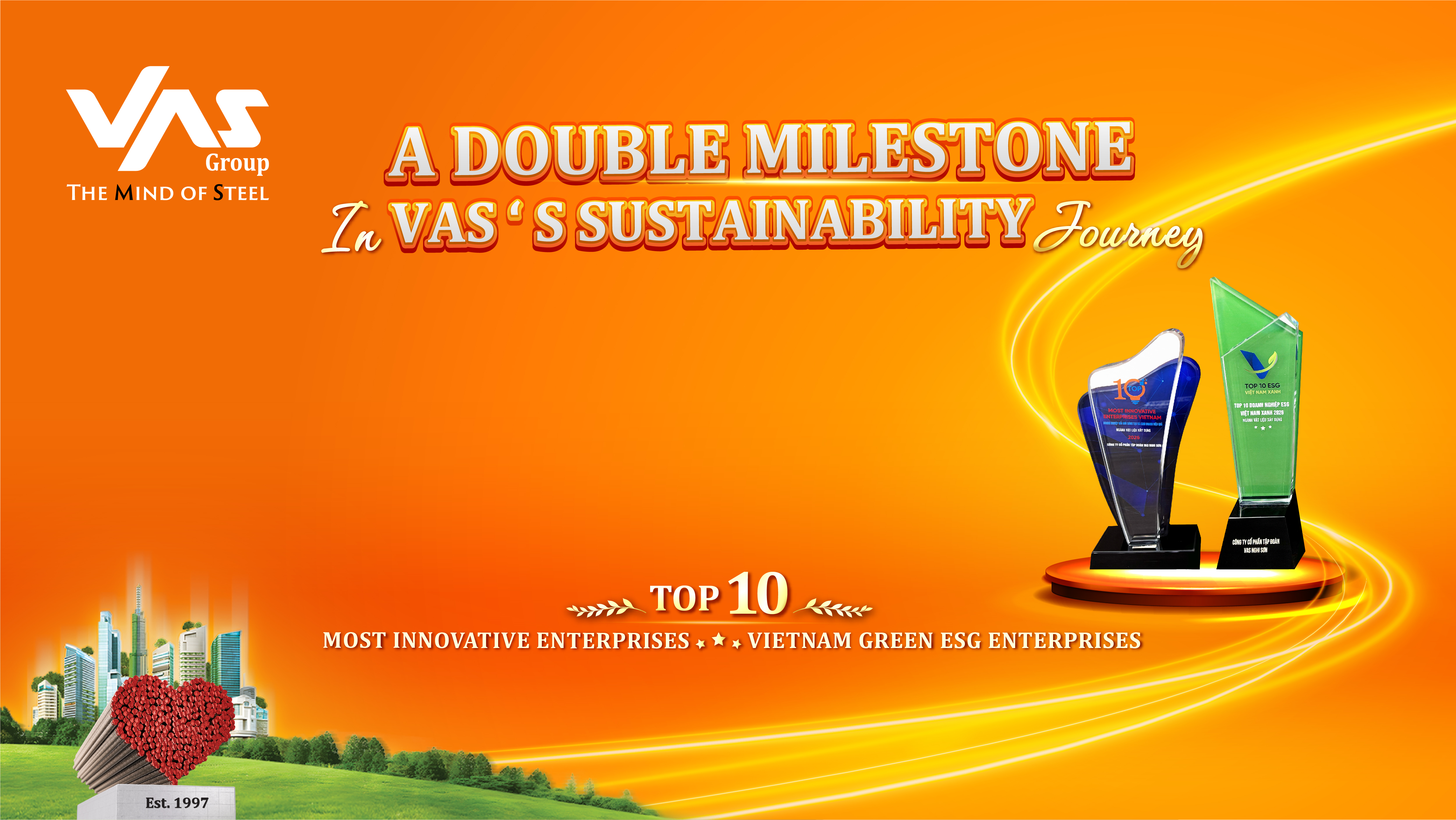 VAS ACHIEVES A DOUBLE HONOR, ADVANCING ITS GREEN ASPIRATION