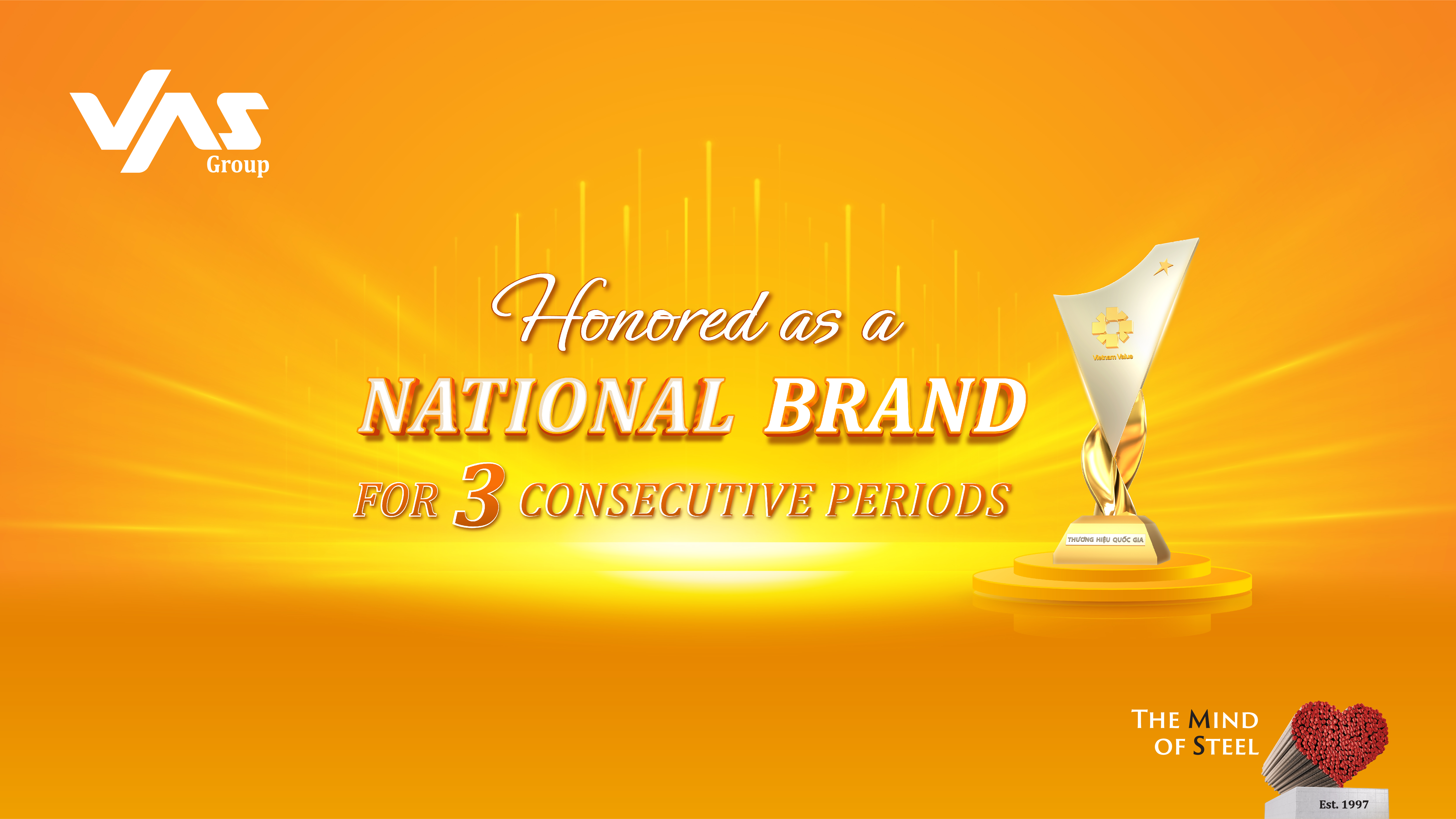 VAS MARKS ANOTHER MILESTONE OF PRIDE AS A VIETNAM NATIONAL BRAND AHEAD OF ITS 30TH ANNIVERSARY